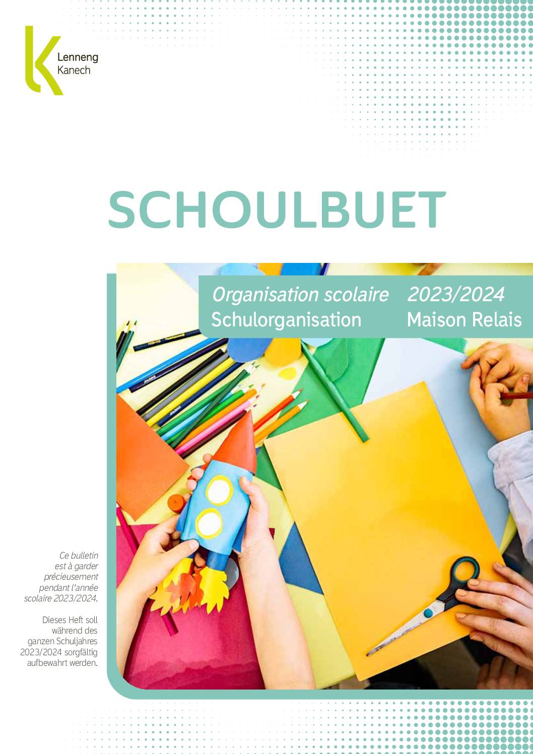 Schoulbuet 2023-2024 – Bulletin scolaire 2023-2024