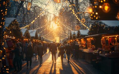 ⓘ Verkafsstand um Chrëschtmaart zu Kanech / ⓘ Stand de vente au Marché de Noël à Canach