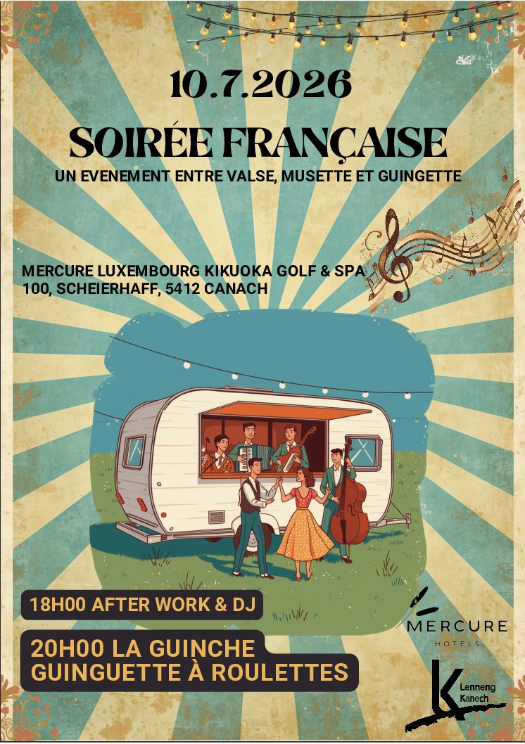 Soirée française le 10 juillet 2026 – Un événement entre valse, musette et guinguette
