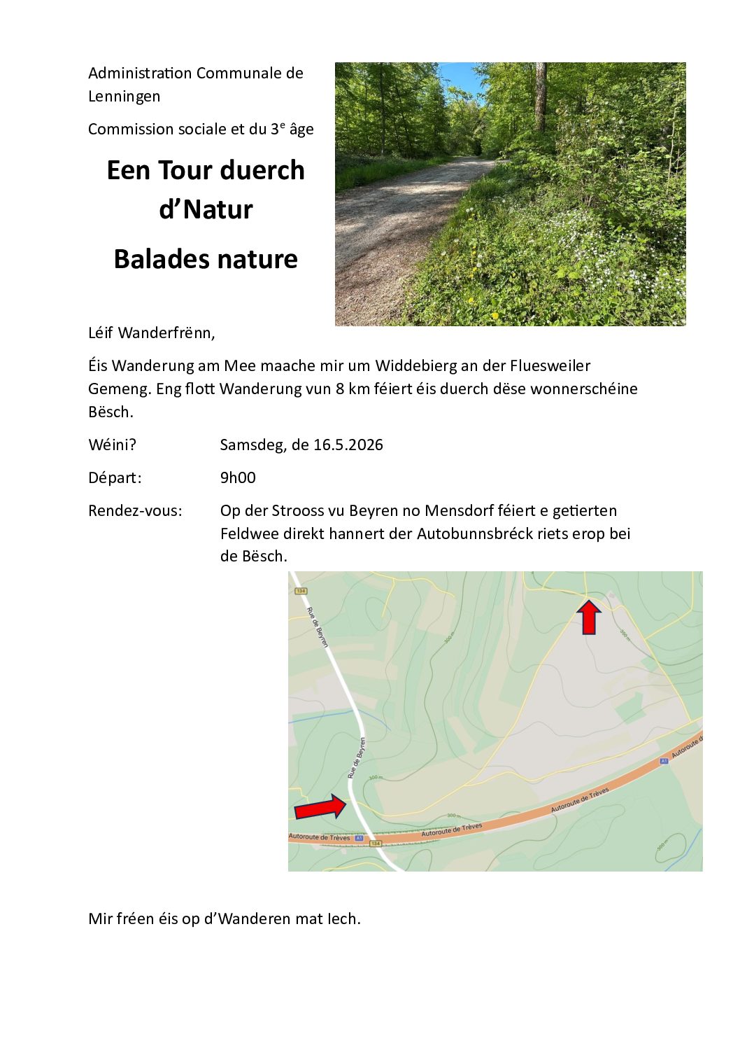 🌳Een Tour duerch d’Natur | Balades nature🚶 – Mai à juillet 2026